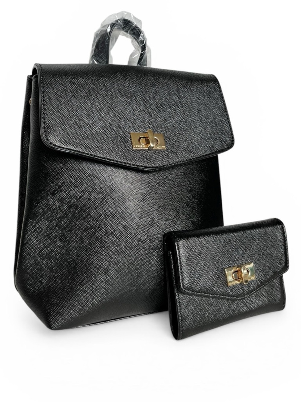 NWT Vanessa Williams Posh Mini Backback and Wallet black - Picture 3 of 10